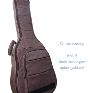 CLX Gigbag voor Western gitaar donker bruin