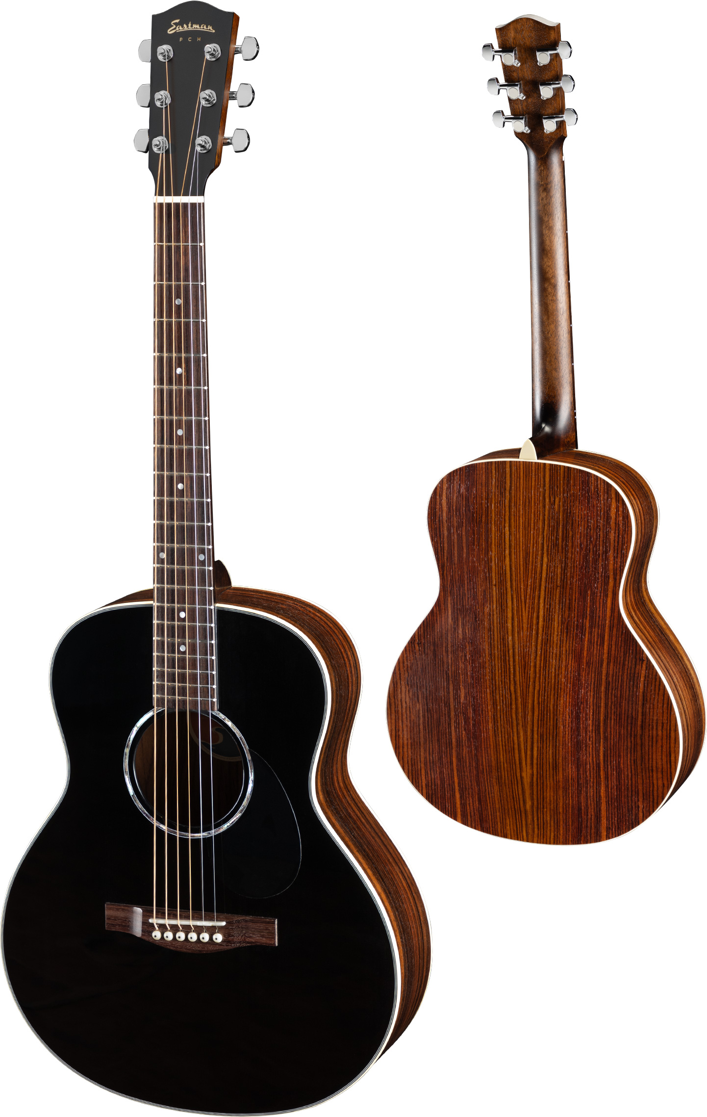 Eastman PCH2-TG black travel guitar
